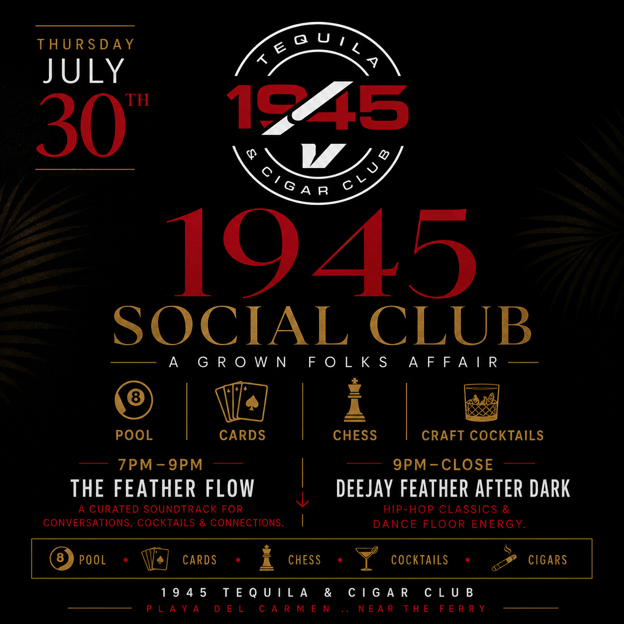 1945 Social Club event flier